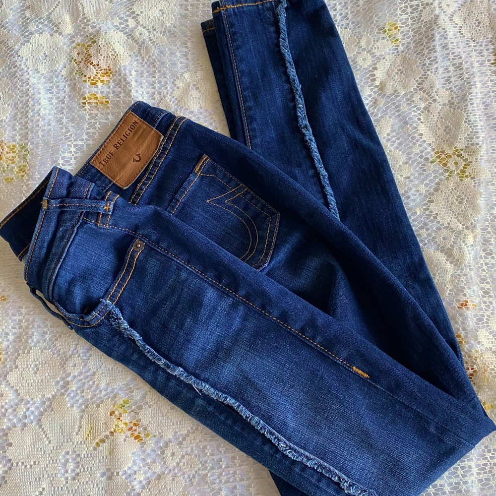 True Religion Halle Super Skinny Let Out Of Seam Jeans